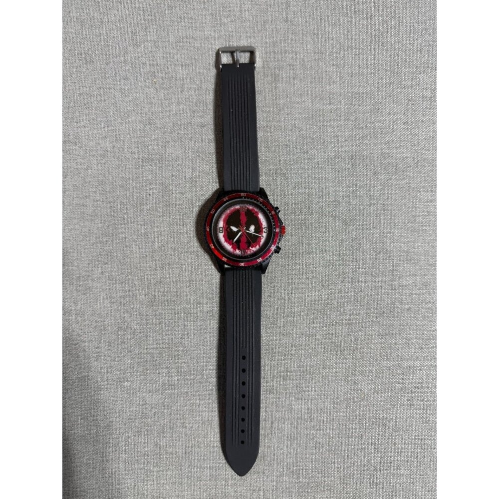 Men’s Marvel Deadpool Watch BBA-44 – Fits Up to 8" Wrist, Superhero Collectible